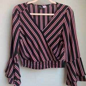 Blouse with strips